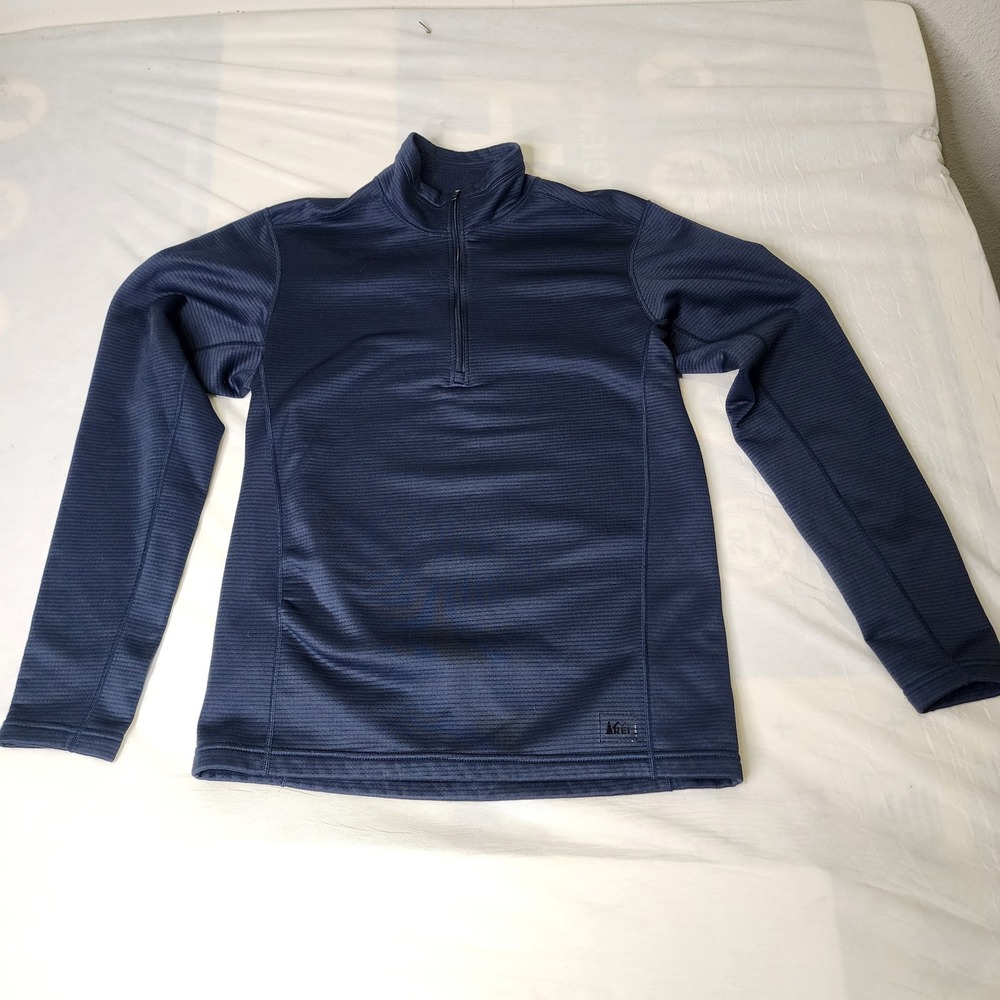 REI Men Medium‎ Quarter Zip Base Pullover Polartec Training Top Layer Activewear